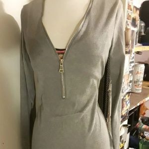 Above-the-knee zipper up dress